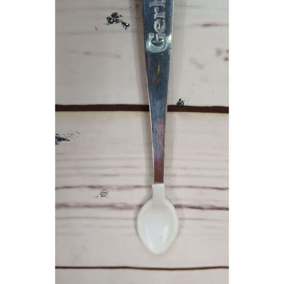 Gerber‎ Vintage Baby Spoon Stainless Steel & Plastic 5.5" - Picture 1 of 6